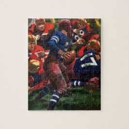 Vintager Sportfußballspieler Quarterback Puzzle