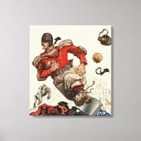 Vintager Sportfußballspieler und Bulldog-Maskottch