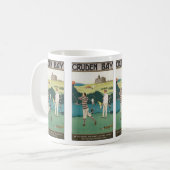 Vintager Sportgolf in Schottland, Golfer Golfspiel Kaffeetasse (Vorderseite Links)