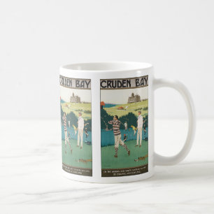 Vintager Sportgolf in Schottland, Golfer Golfspiel Kaffeetasse