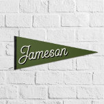 Vintager Sportstil Zimmer Dekoration Kindername Wimpel Fahne<br><div class="desc">Fügen Sie Ihrem Kinderzimmer eine sportliche Touch hinzu! 🏆 Sie diesen Vintagen Pfennig mit seinem Namen für den klassischen Charme. Ideal für kleine Briefmarken! #CustomKidsRoom #VintageSportsDecor</div>