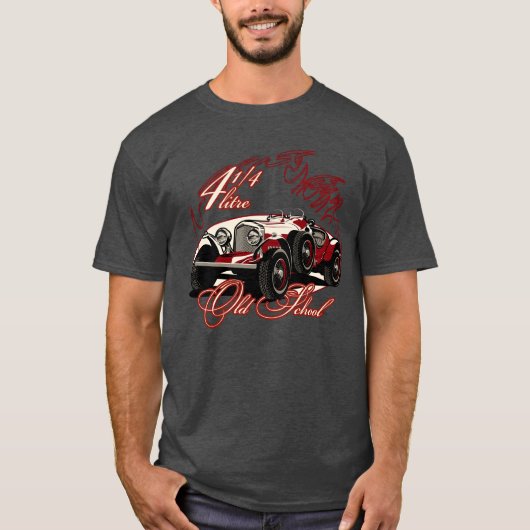 Vintager Sportwagen T-Shirt (Vorderseite)