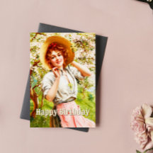 Vintager Springtime Emile Vernon Floral Geburtstag