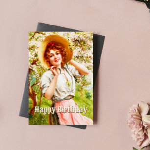 Vintager Springtime Emile Vernon Floral Geburtstag Karte