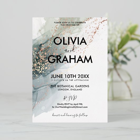 Vintager Spritzer Folieneinladung (Stehend vorne)