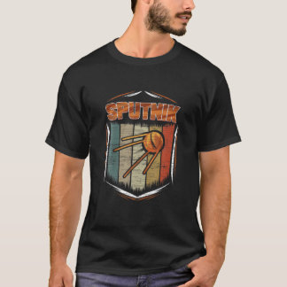 Vintager Sputnik-Weltraumsatellit Russische Sowjet T-Shirt