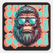 Vintager Squatch Retro Style Comic Pop Art