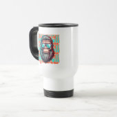 Vintager Squatch Retro Style Comic Pop Art Reisebecher (Vorderseite Links)
