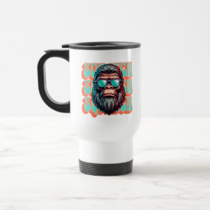 Vintager Squatch Retro Style Comic Pop Art Reisebecher