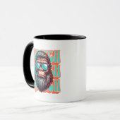 Vintager Squatch Retro Style Comic Pop Art Tasse (Vorderseite Links)