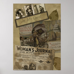 Vintager "Srapbook das Stimmrecht der Frau" Druck Poster
