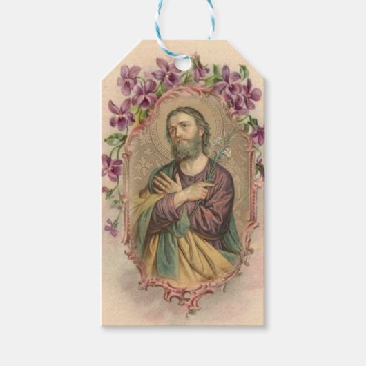 Vintager St. Joseph Festtag März 19 Geschenkanhänger (Vorderseite)