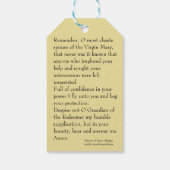 Vintager St. Joseph Festtag März 19 Prayer Tags Geschenkanhänger (Rückseite)