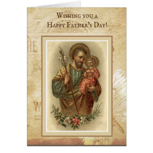 Vintager St. Joseph mit Kind Jesus Väter