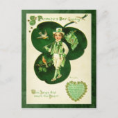Vintager St. Patrick-Gruß Postkarte (Vorderseite)