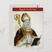 Vintager St. Patrick mit Kap und Postkarte (Vorne/Hinten)