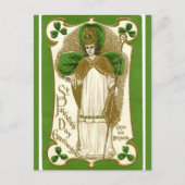 Vintager St. Patrick mit Mitarbeiter Postkarte (Vorderseite)