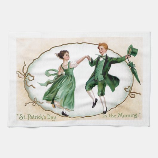 Vintager St Patrick Tag Geschirrtuch (Horizontal)