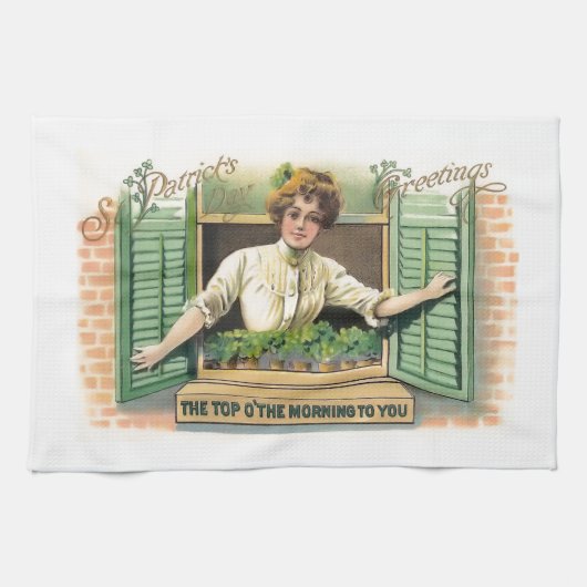 Vintager St Patrick Tag Geschirrtuch (Horizontal)