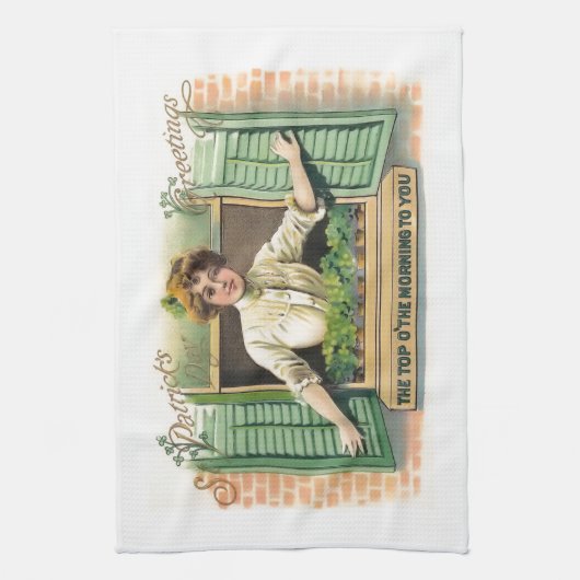 Vintager St Patrick Tag Geschirrtuch (Vertikal)