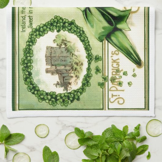 Vintager St Patrick Tag Handtuch (Gefaltet)