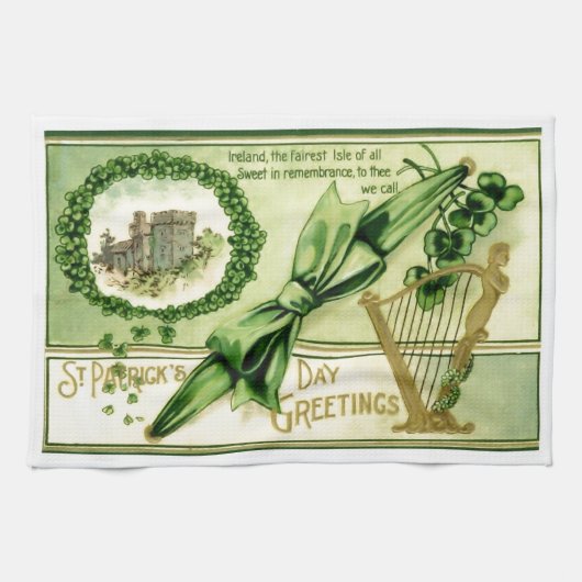 Vintager St Patrick Tag Handtuch (Horizontal)