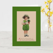 Vintager St Patrick Tagesgruß Karte (Gelbe Blume)
