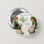 Vintager St Patrick's Dat Button (Vorne & Hinten)