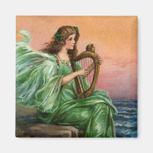 Vintager St. Patrick's Day. Exil von Erin Beach Magnet