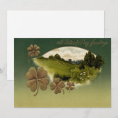 Vintager St. Patrick's Day Feiertagskarte (Vorne/Hinten)