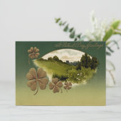 Vintager St. Patrick's Day Feiertagskarte (Stehend Vorderseite)