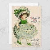 Vintager St. Patrick's Day Feiertagskarte (Vorne/Hinten)