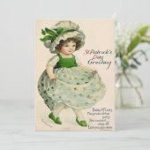 Vintager St. Patrick's Day Feiertagskarte (Stehend Vorderseite)