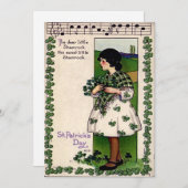 Vintager St. Patrick's Day Feiertagskarte (Vorne/Hinten)
