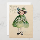 Vintager St. Patrick's Day Feiertagskarte (Vorne/Hinten)
