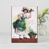 Vintager St. Patrick's Day Feiertagskarte (Stehend Vorderseite)