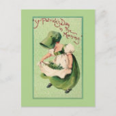 Vintager St. Patrick's Day Feiertagspostkarte (Vorderseite)