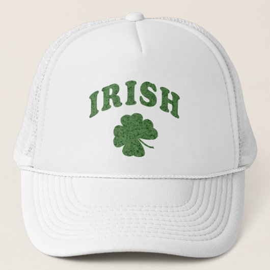 Vintager St Patricks Day Green Kleeblatt Snapback Truckerkappe (Vorderseite)