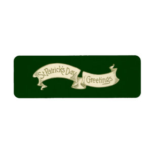 Vintager St. Patrick's Day Gruß Golden Banner
