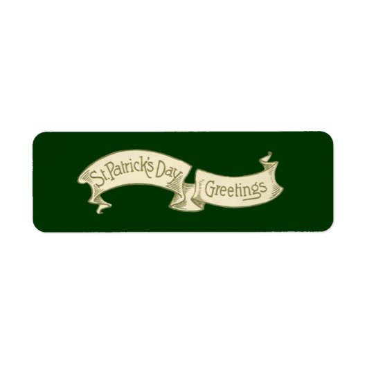 Vintager St. Patrick's Day Gruß Golden Banner (Vorne)