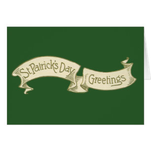 Vintager St. Patrick's Day Gruß Golden Banner