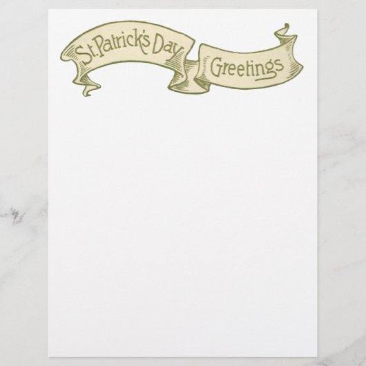 Vintager St. Patrick's Day Gruß Golden Banner (Vorderseite)