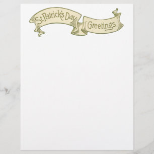Vintager St. Patrick's Day Gruß Golden Banner Flyer