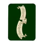 Vintager St. Patrick's Day Gruß Golden Banner Magnet (Vertikal)