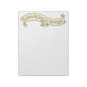 Vintager St. Patrick's Day Gruß Golden Banner Notizblock (Rotiert)