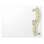 Vintager St. Patrick's Day Gruß Golden Banner Notizblock (Vorderseite)