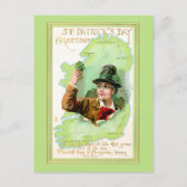 Vintager St. Patrick's Day Gruß Postkarte (Vorderseite)
