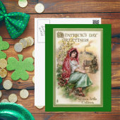 Vintager St. Patrick's Day Gruß Postkarte