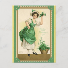 Vintager St Patricks Day Irish Top of the Morning Postkarte