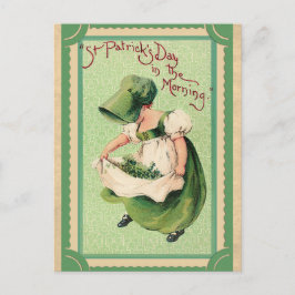 Vintager St Patricks Day Irish Top of the Morning Postkarte